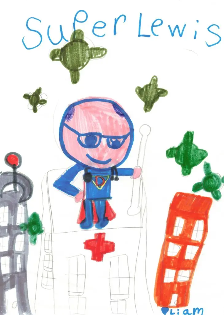 A drawing of a doctor.
